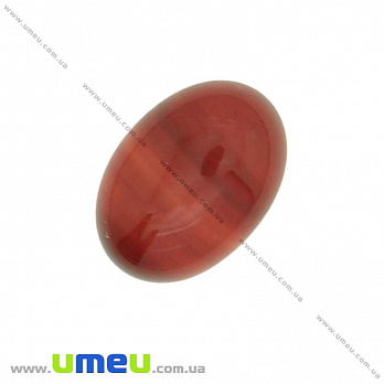 Кабошон нат. камень Агат красный, Овал, 14х10 мм, 1 шт (KAB-012708)