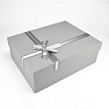 Подарочная коробка Прямоугольная, 33,5х25х11,5 см, Серая (UPK-060602)