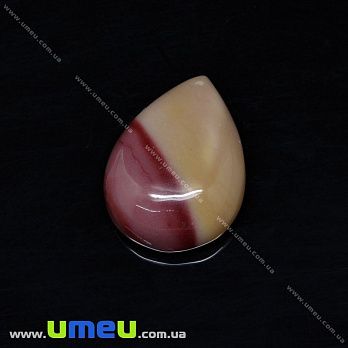 Підвіска з натурального каменю Мукаіт, Крапля, 31х22 мм (POD-031632)