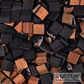 Бисер японский Miyuki TILA №4562, 5х5 мм, Оранжево-черный двухсторонный матовый (BIS-053233)