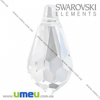Подвеска Swarovski 6000 Crystal, 15х7,5 мм, Капля, 1 шт (POD-005477)