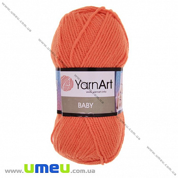 Пряжа YarnArt Baby 50 г, 150 м, Оранжевая яркая 8279, 1 моток (YAR-025263)