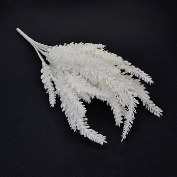 Ветка лаванды с присыпкой, 37 см, Белая (DIF-057783) Ветка лаванды с присыпкой, 37 см, Белая (DIF-057783)