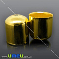 Колпачок металлический, 11х10 мм, Золото, 1 шт (OBN-007313)