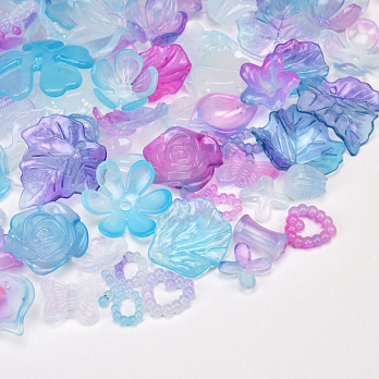 Намистини пластикові, Мікс рожево-блакитний (BUS-062008)