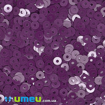 Пайетки Италия круглые плоские, 4 мм, Фиолетовые №5234 Vinaccia Opaline, 3 г (PAI-039945)
