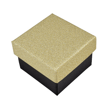 Коробочка Квадратная под колечко, 5х5х3,5 см, Золотистая (UPK-060578)
