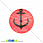 /p17643-kaboshon-stekl-s-printom-morskoy-yakor-16-mm-krugliy/