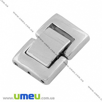 Замок для браслета, Темне срібло, 19х13 мм (ZAM-007509)