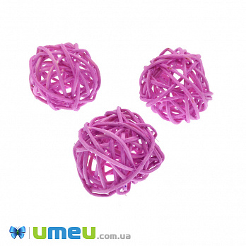 Куля з ротанга, 30 мм, Рожевий (DIF-042905)