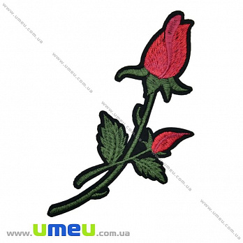 Термоаппликация Роза красная, 16х6 см, 1 шт (APL-025794)