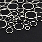 Колечки, Микс 4-12 мм, толщина 0,7 мм, Светлое серебро, 5 г (PIN-051924)