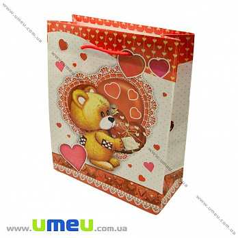 Подарунковий пакет, 23х18х7,5 см, Ведмедики (UPK-019054)