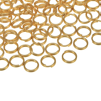 Колечко подвійне з нерж. сталі, 7 мм, 0,7 мм, Покриття 18 kt (STL-018522)