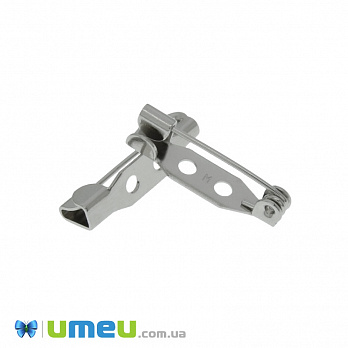 Основа для брошки Японія, 20 мм, Темне срібло (OSN-038998)