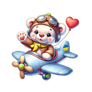 Набір алмазного живопису (наклейка) 11х10 см, Політ з любов'ю (SXM-061140)