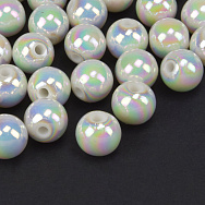 Бусины для сумок ОПТ, Пластиковые радужные, Круглые, 10 мм, Белые (BUS-060793) Бусины для сумок ОПТ, Пластиковые радужные, Круглые, 10 мм, Белые (BUS-060793)