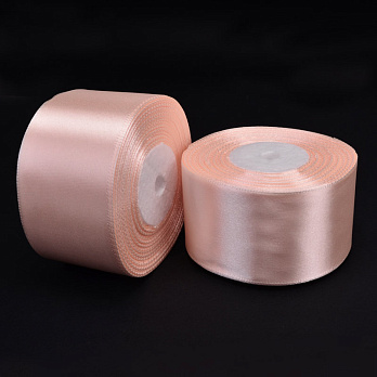 Атласна стрічка, 50 мм, Персикова (LEN-052783)