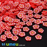 Слайси FIMO Квітка червона, 5 мм, 3 г (DIF-044233)