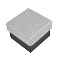 Коробочка Квадратная под колечко, 5х5х3,5 см, Серебристая (UPK-060577)