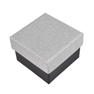 Коробочка Квадратная под колечко, 5х5х3,5 см, Серебристая (UPK-060577)