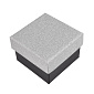 Коробочка Квадратная под колечко, 5х5х3,5 см, Серебристая (UPK-060577)
