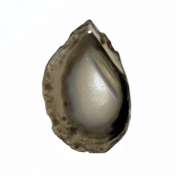 Зріз Агату, Чорний, 67х44 мм (POD-020214)