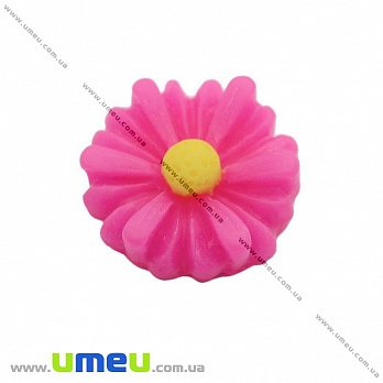 Кабошон з полімерної глини Ромашка малинова, 13 мм (KAB-001986)