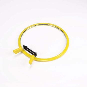 Пяльцы NURGE круглые с зажимом 12,5 см, Желтые (MUL-056498)