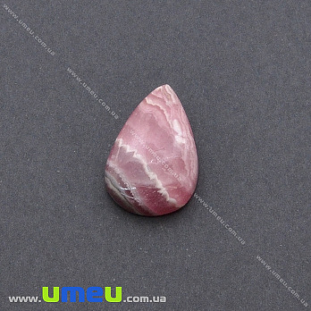 Кабошон нат. камінь Родохрозит, Крапля, 21х13,8 мм (KAB-036152)