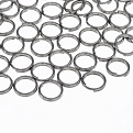 Колечки двойные из нерж. стали, 8 мм, 0,6 мм, Темное серебро (STL-060420)