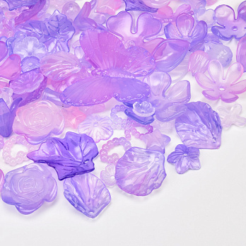 Намистини пластикові, Мікс бузковий (BUS-062012)