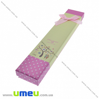 Подарочная коробочка Прямоугольная, 21х4х2 см, Розовая, 1 шт (UPK-035936)