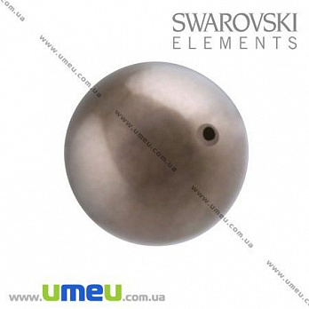 Бусина Swarovski 5810 Brown Pearl, 10 мм, 1 шт (BUS-005676)