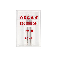 Голка подвійна ORGAN TWIN UNIVERSAL №80/4 для побутових швейних машин (SEW-054952)