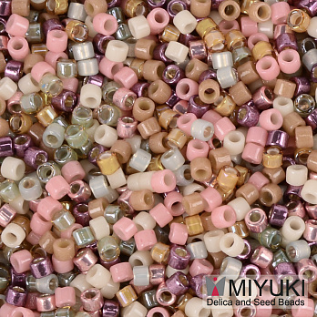 Бісер японський Miyuki Delica 11/0 DBmix129, Бежево-рожевий (BIS-055966)