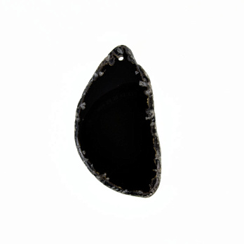 Зріз Агата, Чорний, 56х30 мм (POD-032462)