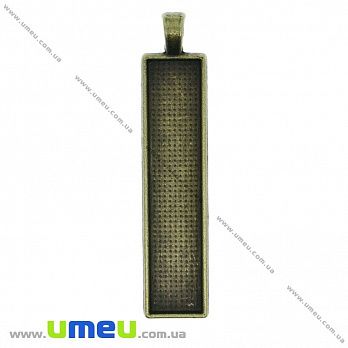 Основа прямокутна, 60х13 мм, 50х10 мм, Антична бронза (OSN-033681)