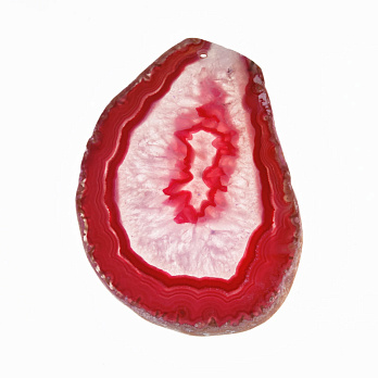 Зріз Агату, Червоний, 69х49 мм (POD-022133)