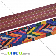 Лента ременная для рюкзаков (стропа) с рисунком, 52 мм, Цветная (LEN-034358)