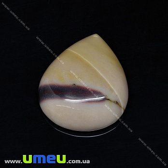 Підвіска з натурального каменю Мукаіт, Крапля, 36х30 мм (POD-031637)