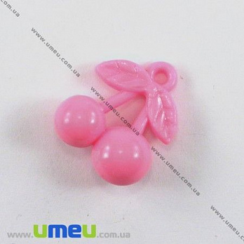 [Архів] Підвіска пластикова Вишня, Світло-рожева, 26х21х11 мм (POD-000547)