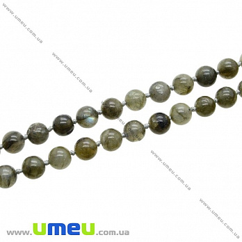 [Архів] Намистина натуральний камінь Лабрадорит, 8 мм, Кругла (BUS-020774)