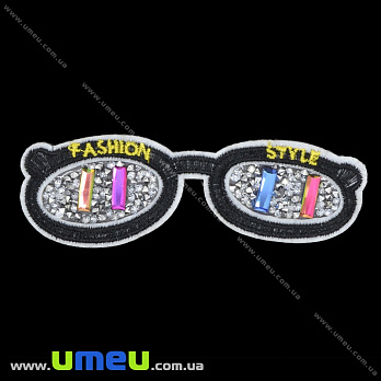Термоаплікація зі стразами Окуляри, 12х4 см (APL-035221)