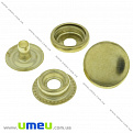 Кнопка каппа (пробивна) металева, Золото, 15 мм, 1 шт (SEW-023994)