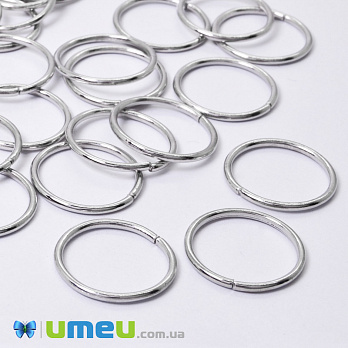 Кільця, Темне срібло, 16 мм, товщина 1,2 мм (PIN-048764)