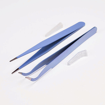 Набір пінцетів з нержавіючої сталі, 11,5 см, Бузковий (INS-053912)