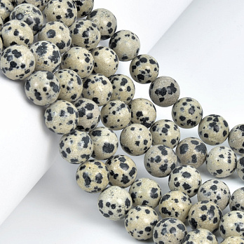 Намистини Яшма далматинова, Натур. камінь, 10,5 мм, Круглі (BUS-057994)