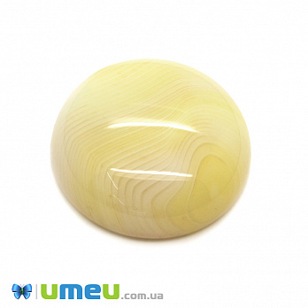 Кабошон нат. камінь Агат жовтий, Круглий, 20,3 мм (KAB-049942)