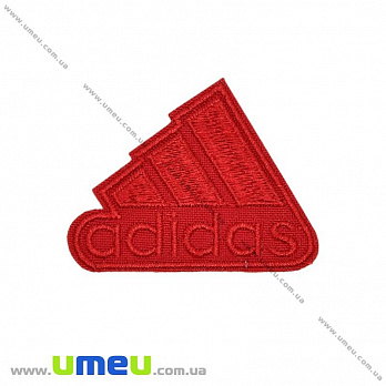 Термоаппликация Adidas, 5,5х4,5 см, Красная, 1 шт (APL-031695)